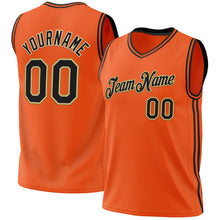 Загрузить изображение в средство просмотра галереи, Custom Orange Black Cream-Old Gold Authentic Throwback Basketball Jersey