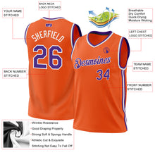 Загрузить изображение в средство просмотра галереи, Custom Orange Purple-White Authentic Throwback Basketball Jersey
