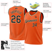 Load image into Gallery viewer, Custom Orange Black-Cream Authentic Throwback Basketball Jersey
