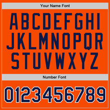 Загрузить изображение в средство просмотра галереи, Custom Orange Navy-White Authentic Throwback Basketball Jersey