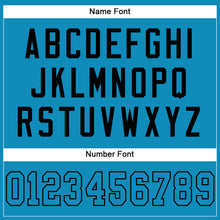 Charger l'image dans la galerie, Custom Panther Blue Panther Blue-Black Mesh Authentic Football Jersey