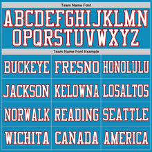 Load image into Gallery viewer, Custom Panther Blue White-Red Mesh Authentic Football Jersey