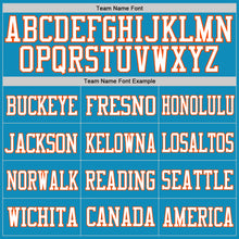 Charger l'image dans la galerie, Custom Panther Blue White-Orange Mesh Authentic Football Jersey