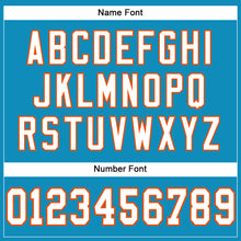 Charger l'image dans la galerie, Custom Panther Blue White-Orange Mesh Authentic Football Jersey