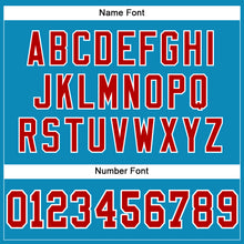 Load image into Gallery viewer, Custom Panther Blue Red-White Mesh Authentic Football Jersey