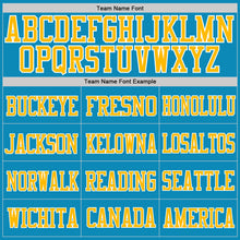 Charger l'image dans la galerie, Custom Panther Blue Gold-White Mesh Authentic Football Jersey