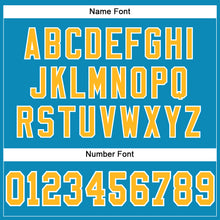 Charger l'image dans la galerie, Custom Panther Blue Gold-White Mesh Authentic Football Jersey