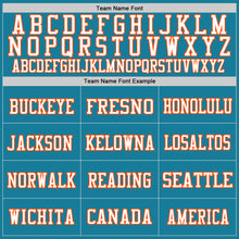 Load image into Gallery viewer, Custom Panther Blue Orange-White Mesh Authentic Football Jersey