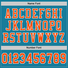 Load image into Gallery viewer, Custom Panther Blue Orange-White Mesh Authentic Football Jersey