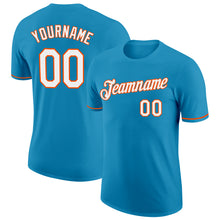 Загрузить изображение в средство просмотра галереи, Custom Panther Blue White-Orange Performance T-Shirt
