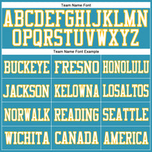 Charger l'image dans la galerie, Custom Panther Blue White-Gold Mesh Authentic Football Jersey