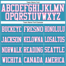 Charger l'image dans la galerie, Custom Panther Blue White-Pink Mesh Authentic Football Jersey