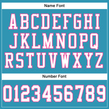 Charger l'image dans la galerie, Custom Panther Blue White-Pink Mesh Authentic Football Jersey