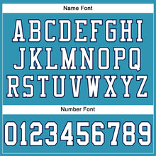 Charger l'image dans la galerie, Custom Panther Blue White-Navy Mesh Authentic Football Jersey