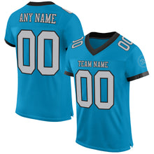 Загрузить изображение в средство просмотра галереи, Custom Panther Blue Gray-Black Mesh Authentic Football Jersey