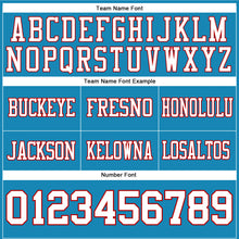 Load image into Gallery viewer, Custom Panther Blue White-Red Authentic Football Jersey