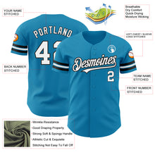 Load image into Gallery viewer, Custom Panther Blue White-Black Authentic Baseball Jersey