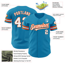 Load image into Gallery viewer, Custom Panther Blue White-Orange Authentic Baseball Jersey