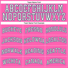 Загрузить изображение в средство просмотра галереи, Custom Pink White-Light Blue Authentic Throwback Basketball Jersey