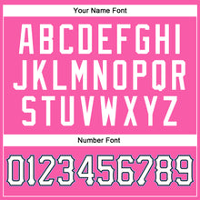 Загрузить изображение в средство просмотра галереи, Custom Pink White-Light Blue Authentic Throwback Basketball Jersey