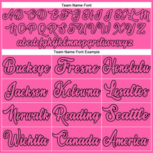 Загрузить изображение в средство просмотра галереи, Custom Pink Pink-Black Authentic Throwback Basketball Jersey
