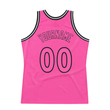 Загрузить изображение в средство просмотра галереи, Custom Pink Pink-Black Authentic Throwback Basketball Jersey