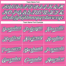 Load image into Gallery viewer, Custom Pink White-Light Blue Authentic Baseball Jersey