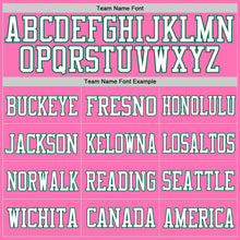 Load image into Gallery viewer, Custom Pink White-Kelly Green Mesh Authentic Football Jersey