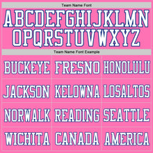 Load image into Gallery viewer, Custom Pink White-Royal Mesh Authentic Football Jersey