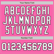 Загрузить изображение в средство просмотра галереи, Custom Pink White Pinstripe White-Black Authentic Baseball Jersey