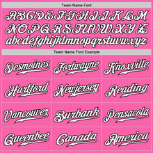 Загрузить изображение в средство просмотра галереи, Custom Pink White Pinstripe White-Black Authentic Baseball Jersey