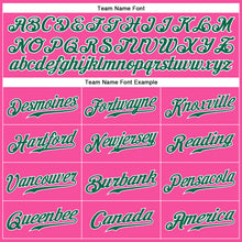 Загрузить изображение в средство просмотра галереи, Custom Pink Kelly Green-White Authentic Sleeveless Baseball Jersey