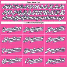 Laden Sie das Bild in den Galerie-Viewer, Custom Pink White-Light Blue Authentic Sleeveless Baseball Jersey