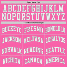 Laden Sie das Bild in den Galerie-Viewer, Custom Pink White-Gray Authentic Throwback Basketball Jersey