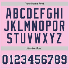 Load image into Gallery viewer, Custom Light Pink Navy-White Authentic Throwback Basketball Jersey