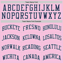 Load image into Gallery viewer, Custom Light Pink Navy-White Authentic Throwback Basketball Jersey
