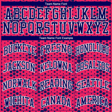 Load image into Gallery viewer, Custom Pink Royal-White Round Neck Sublimation Basketball Suit Jersey