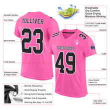 Загрузить изображение в средство просмотра галереи, Custom Pink Black-White Mesh Authentic Football Jersey