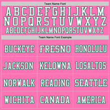 Load image into Gallery viewer, Custom Pink Kelly Green-White Mesh Authentic Football Jersey