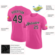 Laden Sie das Bild in den Galerie-Viewer, Custom Pink Black-White Performance T-Shirt