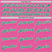 Laden Sie das Bild in den Galerie-Viewer, Custom Pink Kelly Green-White Performance T-Shirt