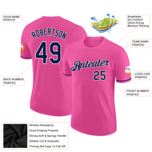 Laden Sie das Bild in den Galerie-Viewer, Custom Pink Navy-White Performance T-Shirt