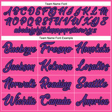 Load image into Gallery viewer, Custom Pink Purple-Black Authentic Baseball Jersey