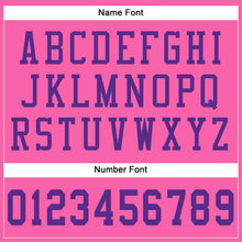 Load image into Gallery viewer, Custom Pink Purple Mesh Authentic Football Jersey