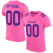 Load image into Gallery viewer, Custom Pink Purple Mesh Authentic Football Jersey