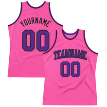 Charger l'image dans la galerie, Custom Pink Purple-Black Authentic Throwback Basketball Jersey