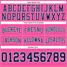 Load image into Gallery viewer, Custom Pink Navy-White Authentic Throwback Basketball Shorts