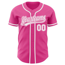 Laden Sie das Bild in den Galerie-Viewer, Custom Pink White Authentic Baseball Jersey
