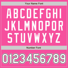 Load image into Gallery viewer, Custom Pink White-Black Authentic Baseball Jersey