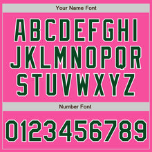 Load image into Gallery viewer, Custom Pink Green-White Authentic Baseball Jersey